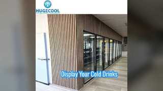 Enfriador de exhibición de supermercado para cerveza y bebidas